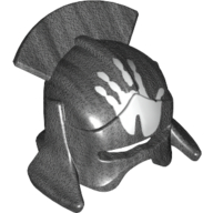 Helmet Castle with Lateral Comb and Handprint Print (Pearl Titanium)