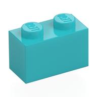 Brick 1 x 2 (Medium Azure)