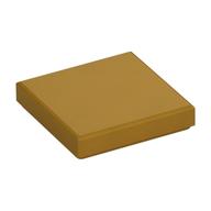 Tile 2 x 2 with Groove (Pearl Gold)