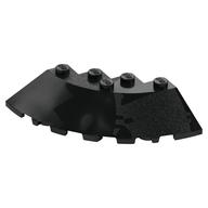 Brick Round Corner 6 x 6 with 33° Slope and Facet Cutout (Black)