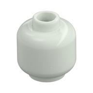 Minifig Head [Plain] [Hollow Stud] (Glow in Dark White)