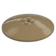Dish 8 x 8 Inverted [Radar], Solid Studs, Rounded Anti-stud Underside (Dark Tan)