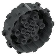 Wheel Hard Plastic with Small Cleats (Dark Bluish Gray)