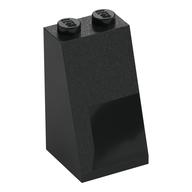Brick Sloped 75° 2 x 2 x 3 [Solid Studs] (Black)