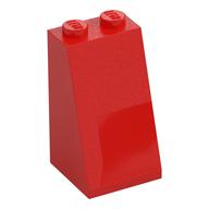 Brick Sloped 75° 2 x 2 x 3 [Solid Studs] (Red)