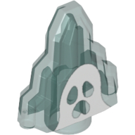 Rock 1 x 2 Crystal Stepped with White Ghost Moonstone Print (Trans-Light Blue)