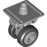 Duplo Airplane Landing Gear with Two Wheels Type 2 (Light Bluish Gray)