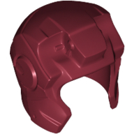 Helmet Space with Open Face Rounded, Top Hinge (Dark Red)