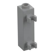 Brick Special 1 x 1 x 3 with 2 Clips Vertical [Hollow Stud, Open O Clips] (Light Bluish Gray)