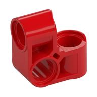 Technic Pin Connector Perpendicular 2 x 2 Bent (Red)