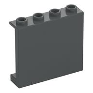 Panel 1 x 4 x 3 [Side Supports / Hollow Studs] (Dark Bluish Gray)