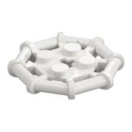 Plate Special 2 x 2 with Bar Frame Octagonal, Reinforced, Completely Round Studs (White)