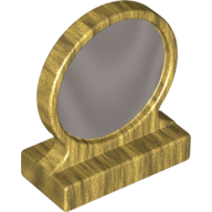 Duplo Mirror with Silver Print (Pearl Gold)