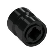 Wheel 8 x 9 with Hole Notched for Wheels Holder Pin, Re-inforced Back (Black)