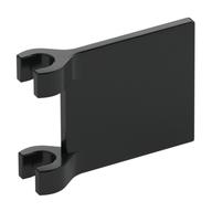 Flag 2 x 2 Square, Flat Clip Edge [Thick Clips] (Black)