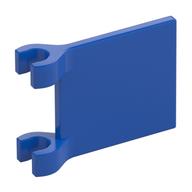 Flag 2 x 2 Square, Flat Clip Edge [Thick Clips] (Blue)