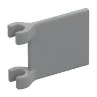 Flag 2 x 2 Square, Flat Clip Edge [Thick Clips] (Light Bluish Gray)