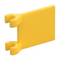 Flag 2 x 2 Square, Flat Clip Edge [Thick Clips] (Yellow)