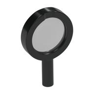 Equipment Magnifying Glass with Thick Frame, Solid Handle, Trans-Clear Lens Pattern (Black)