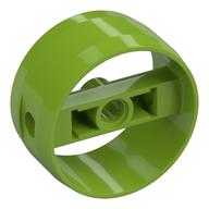 Technic Cylinder 4 x 4 with Pin Holes and Centre Bar, Closed Sides on Bar (Lime)
