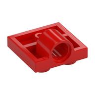 Plate Special 2 x 2 with 1 Pin Hole [Complete Underside Rib] (Red)