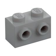 Brick Special 1 x 2 with 2 Studs on 1 Side (Light Bluish Gray)