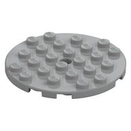Plate Round 6 x 6 with Hole (Light Bluish Gray)