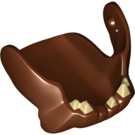 Creature Body Part, Rancor Lower Jaw with Teeth Print (Reddish Brown)
