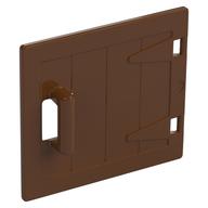 Duplo Door / Lid, Wood Effect (Reddish Brown)