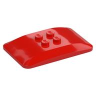 Brick Curved 6 x 4 x 2/3 Quad Curved with 2 x 2 Studs (Red)