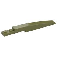 Brick Curved 10 x 1 [Symmetric Inside Ridges] (Olive Green)
