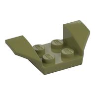 Mudguard 2 x 4 with 2 x 2 Studs and Flared Wings (Olive Green)