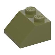 Brick Sloped 45° 2 x 2 (Olive Green)