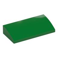 Brick Curved 2 x 4 x 2/3 No Studs, with Bottom Tubes (Green)