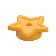 Tile, Star with Stud Holder, Pin Hole (Bright Light Orange)