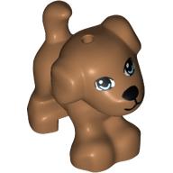 Animal, Dog, Small Standing with Blue Eyes, Black Nose and Mouth Print (Medium Nougat)