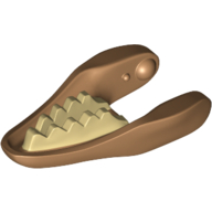 Animal Body Part, Dinosaur, Raptor / Dilophosaurus Lower Jaw with Tan Teeth Print (Medium Nougat)
