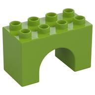 Duplo Brick 2 x 4 x 2 Arch (Lime)