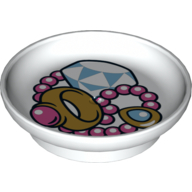 Duplo Dish with Jewelry Print (White)