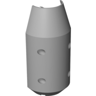 Tipper Drum 3 x 6 x 10 Cement Mixer Half with 4 Technic Pin Holes (Light Bluish Gray)