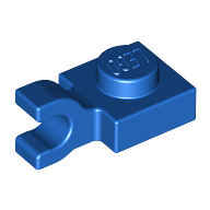 Plate Special 1 x 1 with Clip Horizontal [Thick U Clip] (Blue)