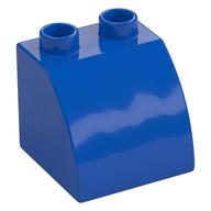 Duplo Brick 2 x 2 x 1 1/2 with Curved Top (Blue)