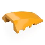 Brick Wedged, Curved 4 x 4 No Top Studs (Bright Light Orange)