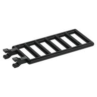 Bar 7 x 3 with Double Clips (Ladder) [Straight Clips] (Black)