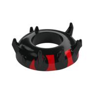 Head Top Zabrak Horns with Red Print (Darth Maul) (Black)