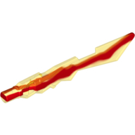 Weapon Sword with Jagged Edges and Trans Red Center (Trans-Yellow)