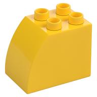 Duplo Brick 2 x 3 x 2 with Curved Top (Yellow)