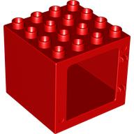 Duplo Building Door Frame 4 x 4 x 3 (Red)
