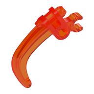 Large Figure Weapon Claw, with Clip (Trans-Neon Orange)