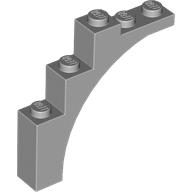 Brick Arch 1 x 5 x 4 [Irregular Bow, Raised Underside Cross Supports] (Light Bluish Gray)